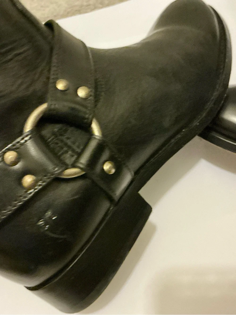 Frye 'Melissa Harness' Riding Boot- Black- Size 7.5 B $398